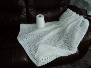 A shawl I am knitting.