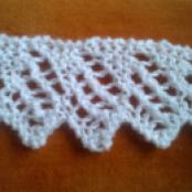 This is the edging on the shawl .. It then gets sown onto the main body of the shawl.