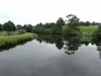 The river Derwent which runs through Chatsworth House grounds